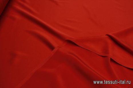 Шелк атлас (о) красный - итальянские ткани Тессутидея арт. 10-3185