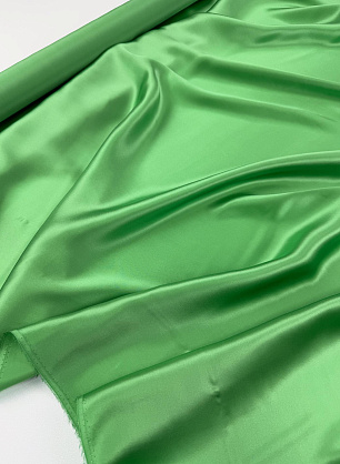 Шелк атлас (о) ярко-зеленый - в интернет-магазине тканей Тессутидея арт. 10-4969