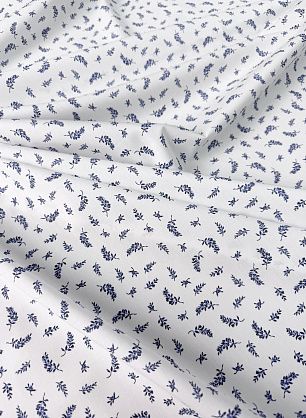 Сорочечная (н) синие веточки на белом - в интернет-магазине тканей Тессутидея арт. 01-8022