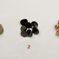 Пуговица металл золото, серебро, никель на ножке d-11мм  - итальянские ткани Тессутидея арт. F-6640