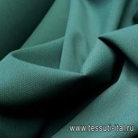 Хлопок фактурный стрейч (о) темно-зеленый  - итальянские ткани Тессутидея арт. 01-4800