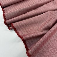 Костюмная кашемир+шелк 240 г/м (н) красно-молочная елочка - итальянские ткани Тессутидея арт. 05-5211