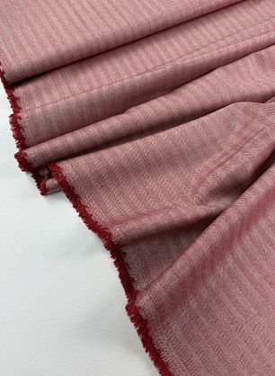 Костюмная кашемир+шелк 240 г/м (н) красно-молочная елочка - в интернет-магазине тканей Тессутидея арт. 05-5211