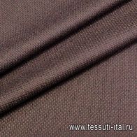 Костюмная твид (н) бордово-коричневая - итальянские ткани Тессутидея арт. 05-2805