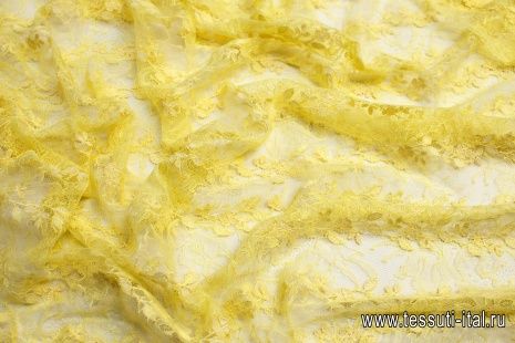 Кружевное полотно (о) желтое в стиле Valentino - итальянские ткани Тессутидея арт. 03-6101