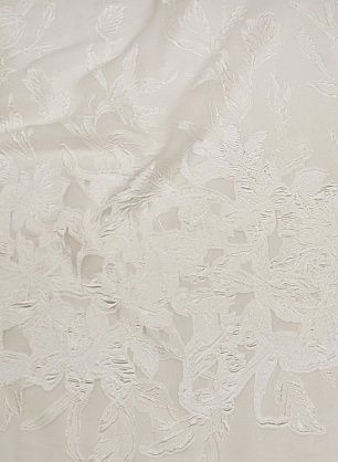Органза филькупе с люрексом (н) белый цветочный рисунок на айвори - в интернет-магазине тканей Тессутидея арт. 03-7191