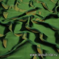 Плательная деворе (о) зеленая - итальянские ткани Тессутидея арт. 10-3102