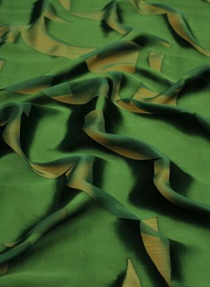 Плательная деворе (о) зеленая - в интернет-магазине тканей Тессутидея арт. 10-3102