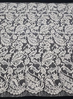 Кружевное полотно (о) пудровое ш-90см Jean Bracq - в интернет-магазине тканей Тессутидея арт. 03-5354