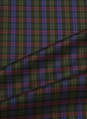 Костюмная шерсть (н) черно-сине-зелено-бордовая клетка - в интернет-магазине тканей Тессутидея арт. 05-4887