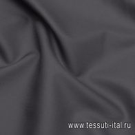 Хлопок для тренча с водоотталкивающим покрытием (н) черный с надписью - итальянские ткани Тессутидея арт. 01-7051