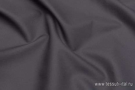 Хлопок для тренча с водоотталкивающим покрытием (н) черный с надписью - итальянские ткани Тессутидея арт. 01-7051