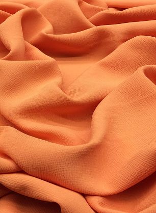 Крепдешин крэш стрейч (о) оранжевый - в интернет-магазине тканей Тессутидея арт. 02-7479