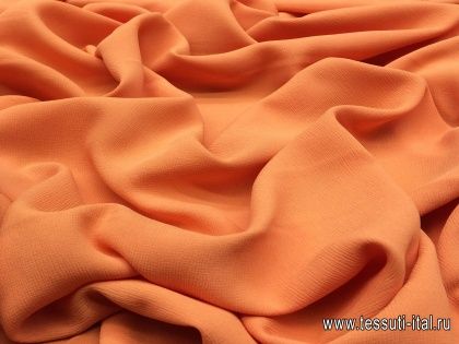Крепдешин крэш стрейч (о) оранжевый - итальянские ткани Тессутидея арт. 02-7479