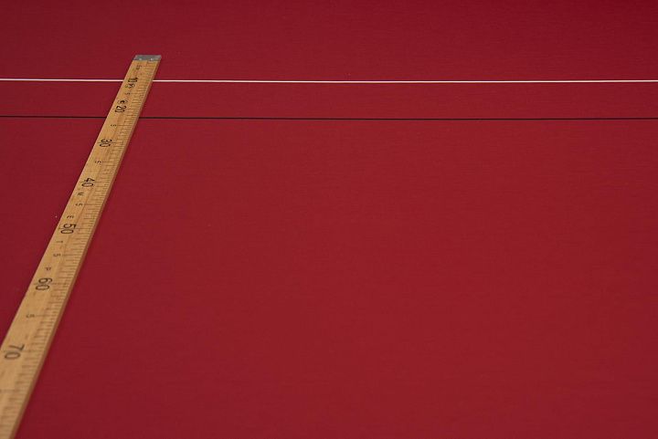 Трикотаж шерсть купон (0,9м) (н) черно-белые полосы на темно-красном - итальянские ткани Тессутидея арт. 15-0995