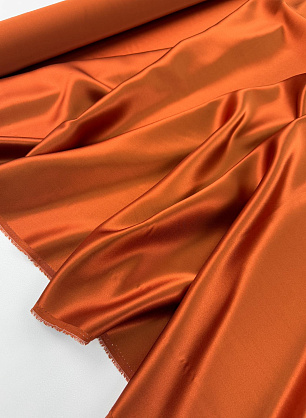 Шелк атлас (о) терракотовый - в интернет-магазине тканей Тессутидея арт. 10-5008