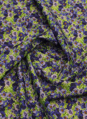 Хлопок (н) мелкий сиренево-фиолетовый цветочный рисунок - в интернет-магазине тканей Тессутидея арт. 01-7710