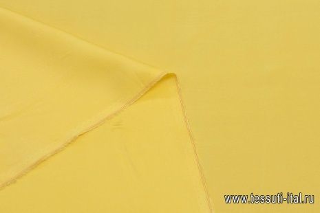 Шелк твил стрейч (о) ярко-желтый - итальянские ткани Тессутидея арт. 10-2283