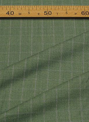 Костюмная шерсть стрейч (н) светло-серо-зеленая меланжевая клетка - в интернет-магазине тканей Тессутидея арт. 05-4880