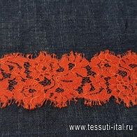 Кружево (о) темно-оранжевое ш-7см  - итальянские ткани Тессутидея арт. 03-5193