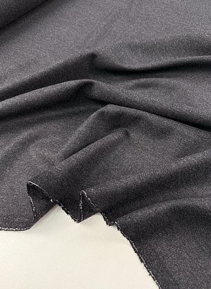 Костюмная шерсть (о) серая деликатная полоска меланж - в интернет-магазине тканей Тессутидея арт. 05-5161