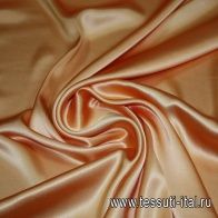 Шелк атлас стрейч (о) оранжевый - итальянские ткани Тессутидея арт. 02-1053