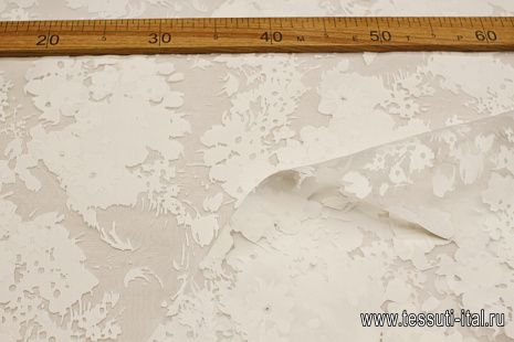 Органза деворе (о) белая - итальянские ткани Тессутидея арт. 03-7080
