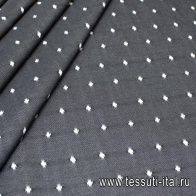 Джинса (н) черная с потертостями - итальянские ткани Тессутидея арт. 01-5362