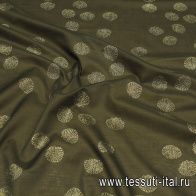 Батист (н) ракушки с напылением на хаки - итальянские ткани Тессутидея арт. 01-7240