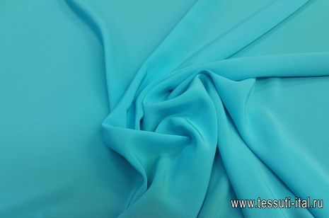 Крепдешин (о) голубой - итальянские ткани Тессутидея арт. 10-0781