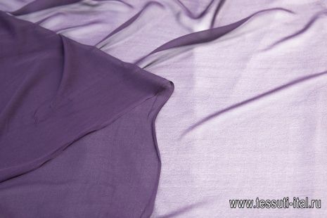 Шифон (о) темно-фиолетовый - итальянские ткани Тессутидея арт. 10-1100
