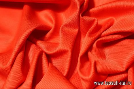 Плательная фактурная (о) ярко-оранжевая - итальянские ткани Тессутидея арт. 01-3640
