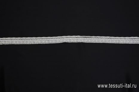 Кружево макраме/шитье ш-3см светло-серо-бежевое - итальянские ткани Тессутидея арт. F-6315