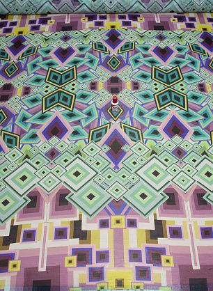 Шифон стрейч купон  (1,1м) (н) разноцветный орнамент  - в интернет-магазине тканей Тессутидея арт. 02-4684