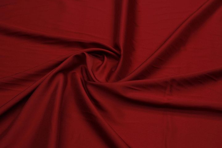 Подкладочная стрейч (о) темно-красная - итальянские ткани Тессутидея арт. 07-1463