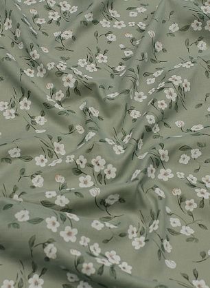 Батист (н) цветочный рисунок на мятном - в интернет-магазине тканей Тессутидея арт. 01-7251