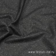 Костюмная 320 г/м (н) темно-синяя с серо-голубыми вкраплениями - итальянские ткани Тессутидея арт. 05-4457