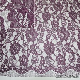 Кружево Solstiss (о) фиолетовое ш-100см - итальянские ткани Тессутидея арт. 03-2326