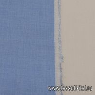 Костюмная стрейч дабл (о) светло-синяя меланж/бежевая - итальянские ткани Тессутидея арт. 05-4141