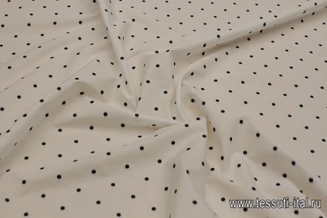 Сорочечная (н) черный горох на белом - итальянские ткани Тессутидея арт. 01-7212