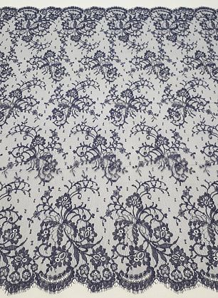Кружевное полотно (о) синее ш-90см Jean Bracq - в интернет-магазине тканей Тессутидея арт. 03-5332