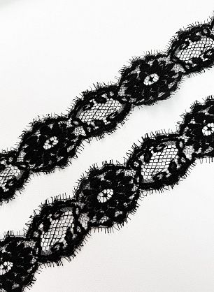 Кружево ш-7см черное - в интернет-магазине тканей Тессутидея арт. 03-7455