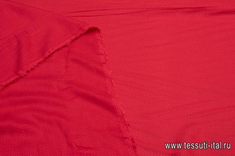 Плательная фактурная (о) красная - итальянские ткани Тессутидея арт. 04-1275