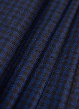 Костюмная (н) сине-коричневая клетка - в интернет-магазине тканей Тессутидея арт. 05-3714