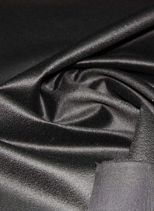 Пальтовая проклеенная (о) черная ш-150см - в интернет-магазине тканей Тессутидея арт. 09-1088