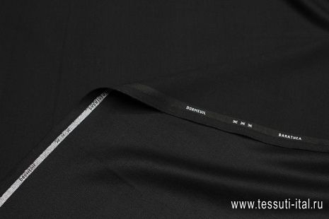 Костюмная (о) черная диагональ - итальянские ткани Тессутидея арт. 05-4617