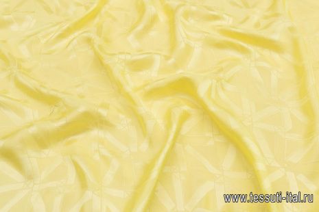 Шелк жаккард (о) ярко-желтый - итальянские ткани Тессутидея арт. 10-2760
