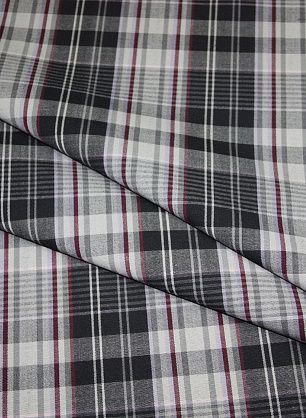 Костюмная клетка (н) серо-черно-бордовая - в интернет-магазине тканей Тессутидея арт. 05-1840