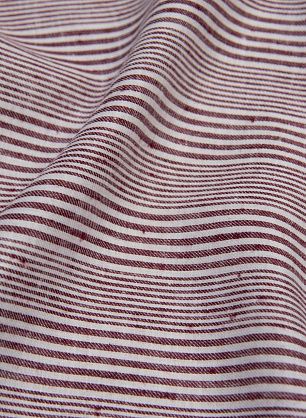 Лен (н) бело-бордовая полоска - в интернет-магазине тканей Тессутидея арт. 16-0629