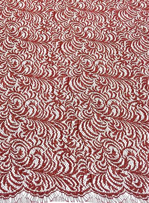 Кружево (о) темно-красное Solstiss - в интернет-магазине тканей Тессутидея арт. 03-5072